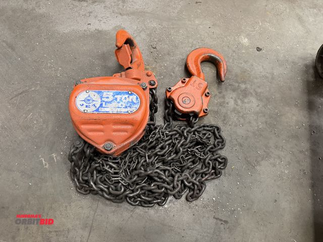Lot 1-15394 - (1) Jet 5-ton manual chain hoist.