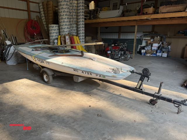Lot 1-14256 - Melges Boat Works, Inc 16' Sailboat 70" beam, Hull ID #MEBMC348-1076, manual rutter, includes mast, ...