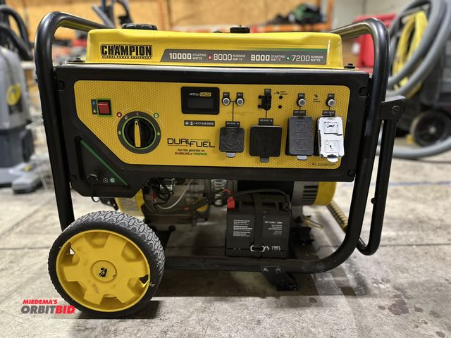 Lot 1-204 - (1) Champion, model 201035, dual fuel, portable generator (gasoline or propane), with a 458cc gas en...