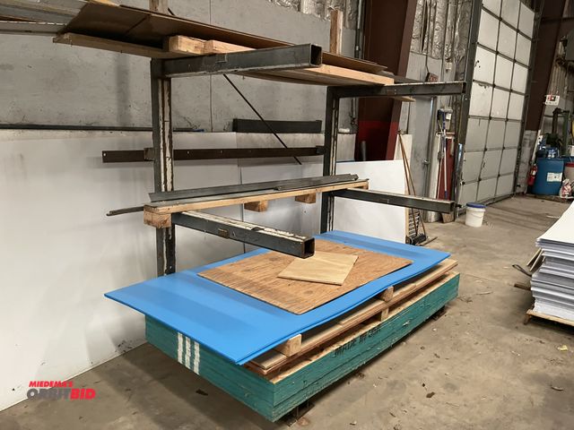 Lot 1-18953 - (1) Cantilever rack, 80" wide x approx. 79" tall x 48" deep, does not include contents shown in phot...