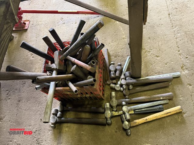 Lot 1-18154 - Lot of assorted hammers, mallets, and sledgehammers.