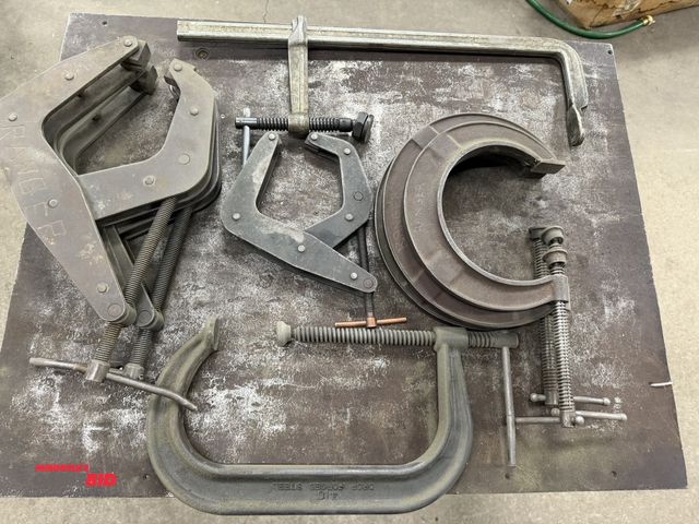 Lot 1-2052 - Lot of assorted clamps, including (1) approx. 6" capacity, and (2) approx. 8" capacity National Kant...