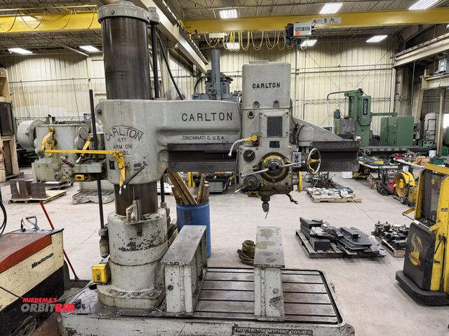 Lot 1-714 - (1) Carlton, model HL312, radial arm drill with 6' arm, and 19" diameter, approx. 10' tall column, 3...