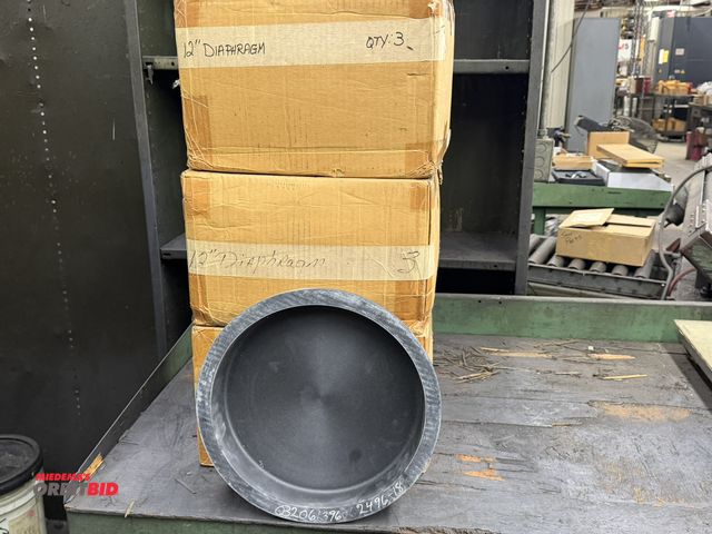 Lot 1-1837 - Lot of (10) new 12" rubber diaphragms.