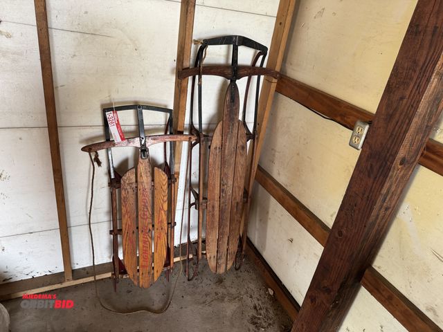 Lot 1-3261 - (2) Vintage sleds
