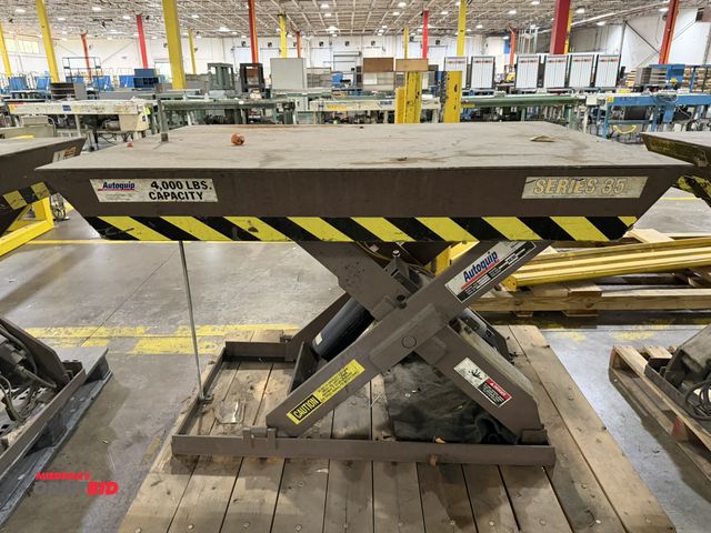 Lot 1-5389 - (1) Autoquip, model 36S40, Series 35, 4000 lb. capacity, 460V, 3 phase hydraulic, heavy duty scissor...