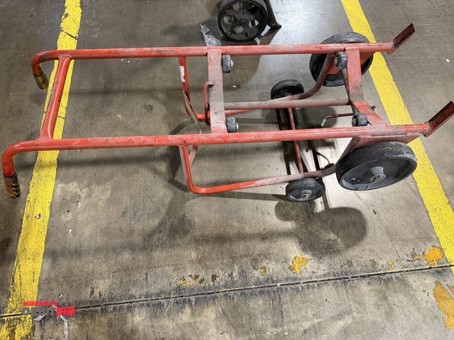 Lot 1-5201 - (1) 4-wheel, 55 gallon drum cart with hook.