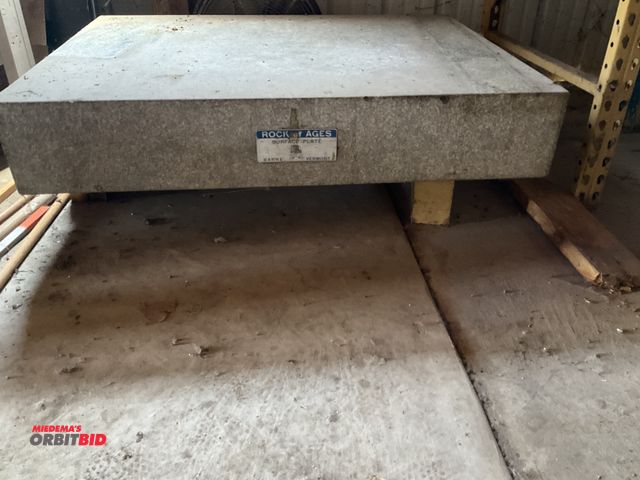 Lot 1-12022 - Rock of Ages 48” x 8” x 36” granite surface plate