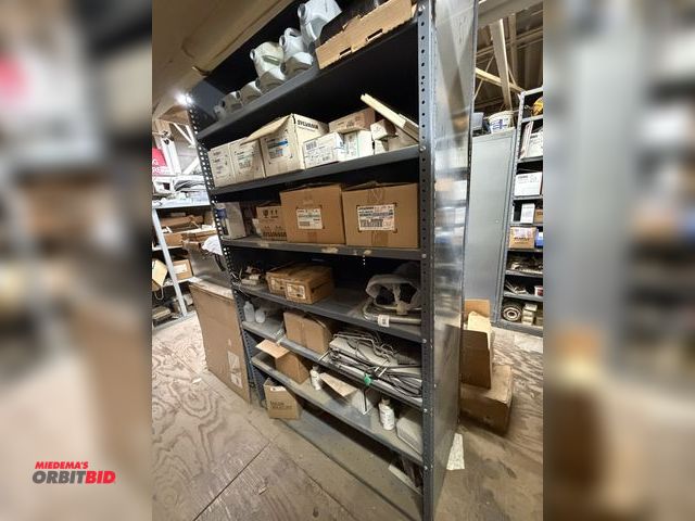 Lot 1-16831 - (1) metal shelving unit, 48.5" wide x 24" deep x approx. 84.5" tall, with contents of assorted Sylva...