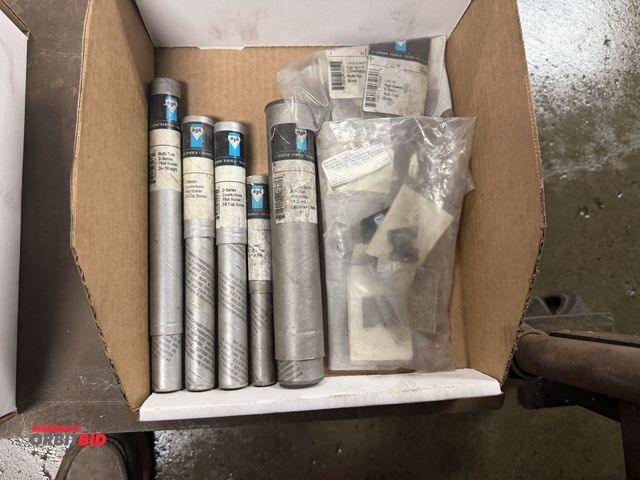 Lot 1-6399 - Lot of assorted APT D Series, counter bore pilot holders, 5/8" cap screws, 3/4" cap screws, inserts,...