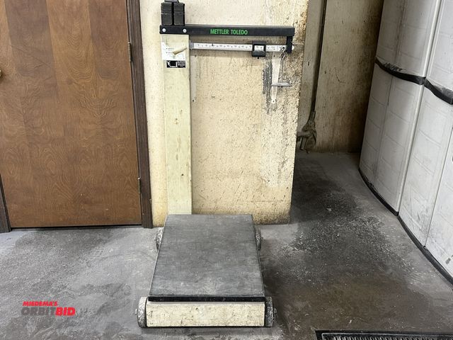 Lot 1-17774 - (1) Mettler Toledo balance scale with weights, and 28" x 19' platform.