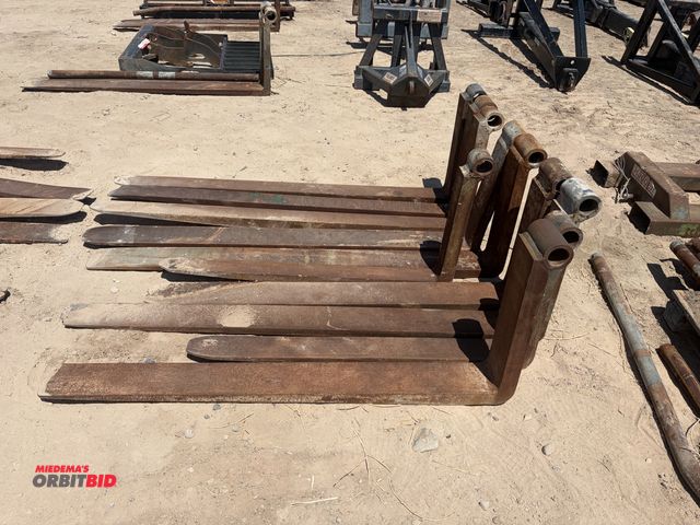 Lot 1-18300 - (10) Assorted telehandler / forklift forks, all forks are used, some are bent, various lengths
