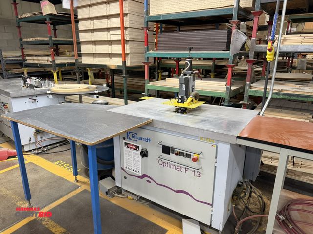 Lot 1-16568 - (1) 2000 Brandt Optimat F13, trimming machine, 480V, 3 phase, S/N 2-260-02-36, edge banding thicknes...