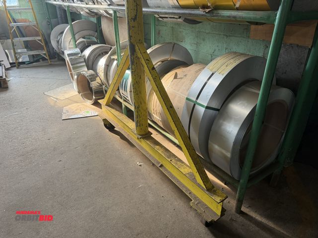 Lot 1-18674 - Entire contents of lower shelf only of steel rack, includes clear anodized aluminum, painted aluminu...