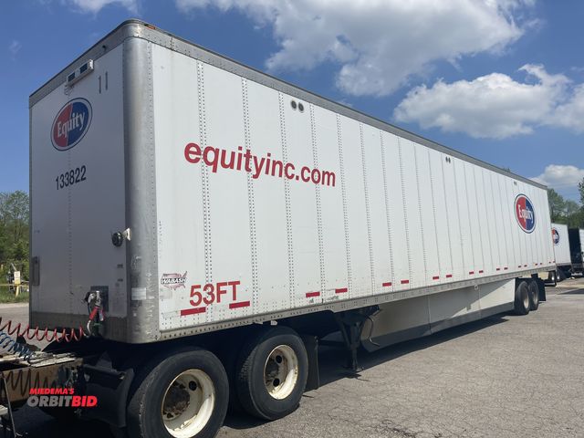 Lot 1-19609 - 2013 Wabash 53' Dry Van Trailer 68,000 GVWR, aluminum Super Single rims and tires, side skirts, incl...