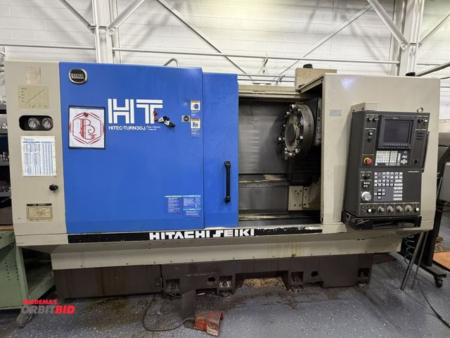 Lot 1-10100 - 2003 Hitachi Seiki HITEC-TURN 30J, CNC turning center, 21" swing, 32" max. turning length, 10-positi...