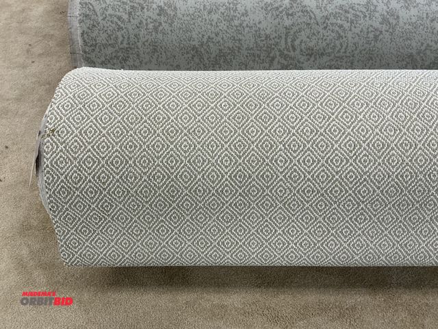 Lot 1-17196 - Roll of carpet. Measures approximately 128’ x 11’