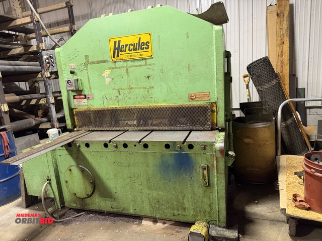 Lot 1-1654 - Hercules Hydraulic Squaring Shear 48" x 1/4" Capacity, 20-HP Hydraulic Power Supply, Power Back Gaug...