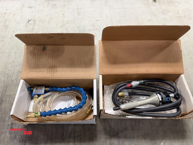 Lot 1-1980 - (1) Amflo coolant hose, and (1) Air Turbine Tools, model 201SV, 65,000 RPM capacity pneumatic die gr...