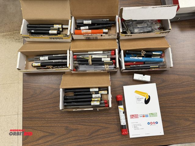 Lot 1-14541 - Lot of assorted tooling, including various drill bits, reamers, mills, (1) new CNC Broach Tool with ...