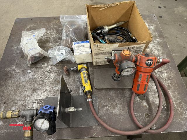 Lot 1-1848 - Lot including (1) St. Louis pneumatic right angle die grinder, (2) make and model unknown pneumatic ...