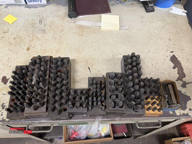 Lot 1-12502 - Lot of assorted letter and number punches.