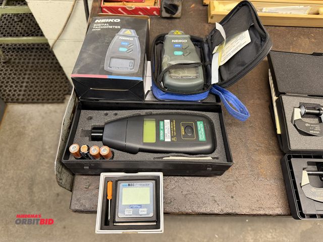 Lot 1-1778 - Lot of (2) Neiko digital tachometers, model 20713A, (1) Extech 461893 digital photo tachometer, and ...