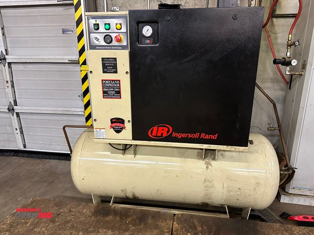 Lot 1-13706 - (1) Ingersoll-Rand, model UP6-15CTAS-125W/D, rotary screw type air compressor with 15 HP electric mo...
