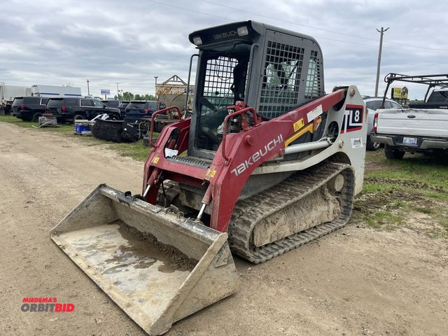 Lot 1-19710 - (1) 2018 Takeuchi, model TL8, compact track loader, S/N 200807460, EROPS, Kubota 71 HP, 3.3 liter di...