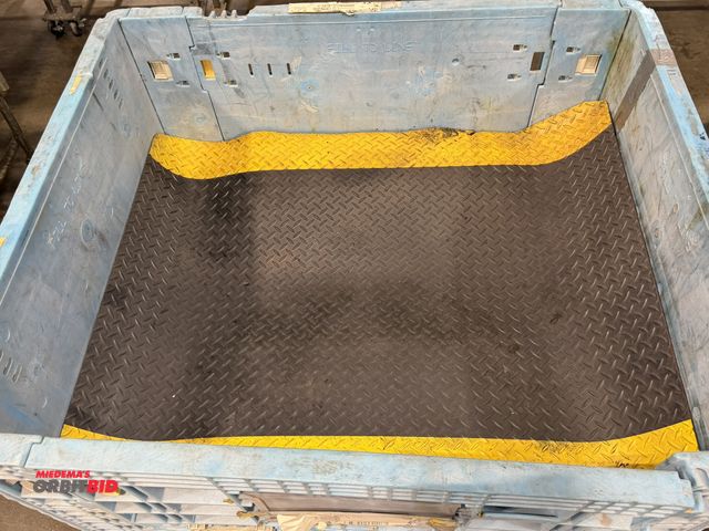 Lot 1-5413 - (1) bin of assorted treadplate style rubber mats.