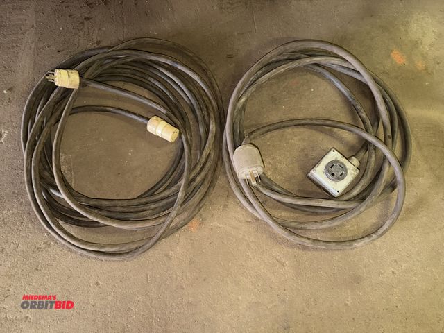 Lot 1-18210 - Lot of (2) 3-phase extension cords.