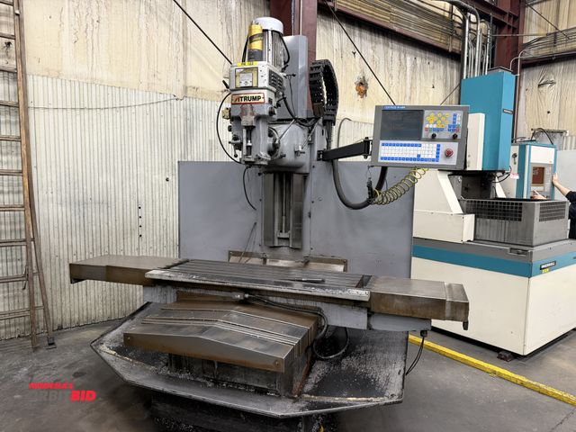 Lot 1-15266 - (1) 1999 Atrump B6FC CNC vertical milling machine, 16" x 58" T-slotted table, 4000 RPM spindle, 39.5...