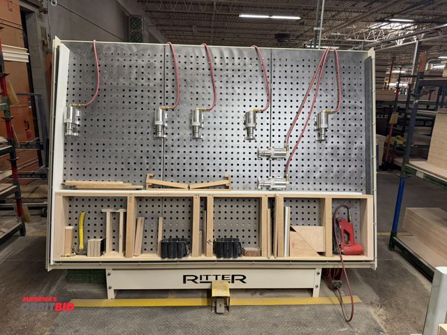 Lot 1-16690 - (1) 2024 Ritter, model R350VSP, pneumatic door clamping table, 6' x 9' vertical assembly easel, 17° ...