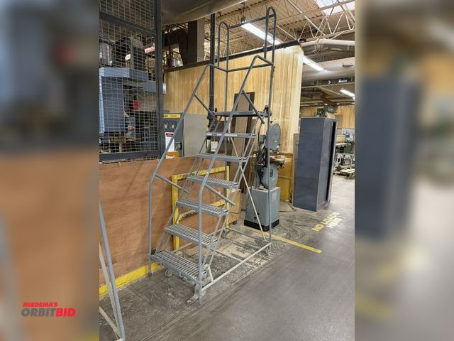 Lot 1-16528 - (1) Cotterman 7-step warehouse safety ladder, 450 lb. capacity, 24" wide steps.