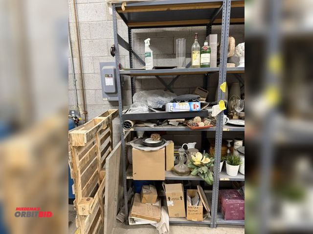 Lot 1-17272 - (1) 36" width x 85" height x 24" depth bolt-together steel shelving unit with 5 shelves, and content...
