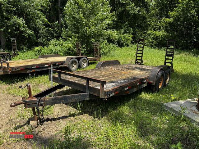 Lot 1-14287 - 1999 Wanda (1) tandem axle equipment trailer, 16' x 82", wood deck, steel frame, 2' beaver tail, dua...
