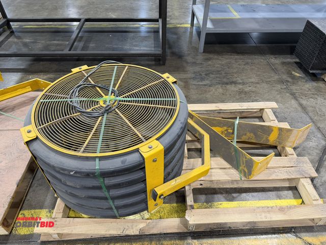 Lot 1-5127 - (1) Yellow Jacket brand 30" diameter x 22" deep heavy duty cooling fan with 3 blades, mounted to a s...