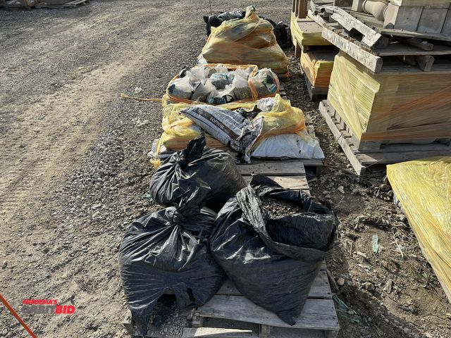 Lot 1-15789 - (5) skids of assorted landscape supplies, includes Glow-Pro Galaxy pebble, each bag covers 6 to 10 s...