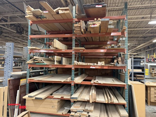 Lot 1-16580 - (4) sections of medium duty Teardrop style pallet racking, includes (6) 48" x 144" tall uprights, (5...