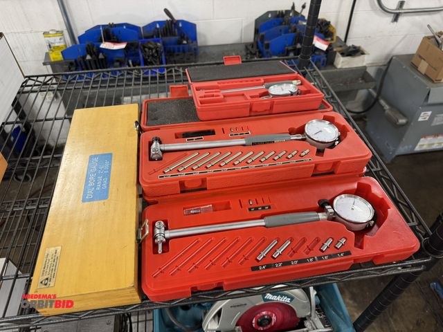 Lot 1-2392 - Lot of (4) assorted dial bore gauge sets, all are partial sets.