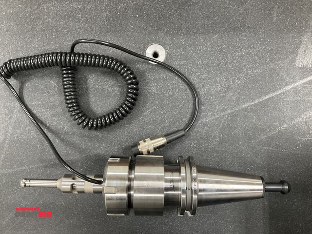 Lot 1-11990 - AccuPro Cat 40 tool holder with a collet and a TS-220 probe attached.