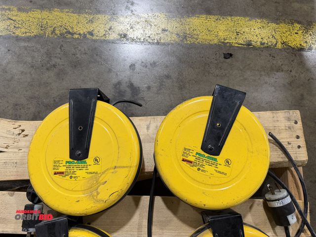 Lot 1-5330 - Lot of (2) Pro Reel, model 5000A-30GF-CB, 125V/1250 watt/10 amp retractable cord reels, items were h...