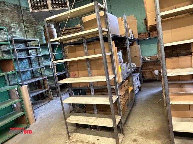 Lot 1-18821 - Lot including (1) 36" width x 81" height x 12" depth bolt-together steel shelving unit, with (2) 48"...