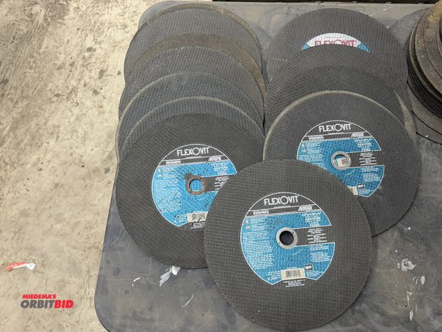 Lot 1-1395 - Lot of (12) Flexovit 12" x 1/8" x 1" heavy duty metal, stainless/metal, cut off wheels (6300 max. RP...
