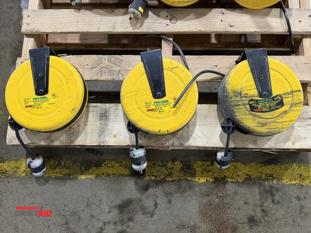 Lot 1-5332 - Lot of (3) Pro Reel, model 5000A-30GF-CB, 125V/1250 watt/10 amp retractable cord reels, items were h...