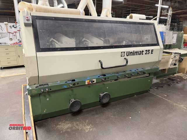 Lot 1-16890 - (1) Weining UniMat 23E, 4-sided moulder, working width approx. 9", working height approx. 6", 5 to 6...