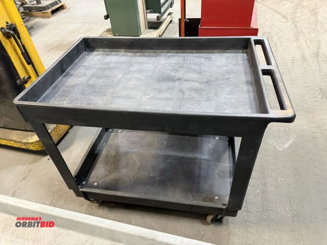 Lot 1-18821 - (1) poly product cart, 40" length x 25.5" x 32.5" tall.