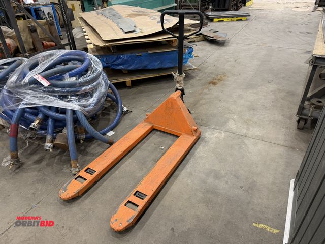 Lot 1-18676 - (1) Haul Master 2.5-ton pallet jack, 48" forks, in working condition, winning bidder responsible for...