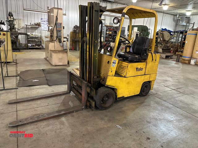 Lot 1-17310 - (1) Yale, model GC040AAJUAT077, 4000 lb. capacity, propane powered forklift, S/N P317707, 168" max. ...