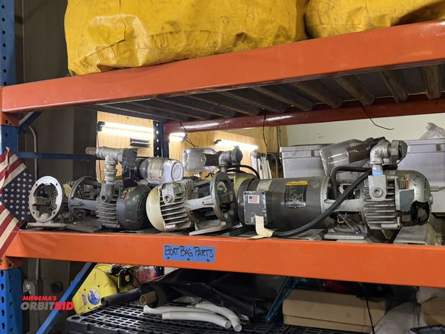 Lot 1-18586 - Lot of assorted pumps, most appear to be 3 phase, and pump components, for parts or repair only.